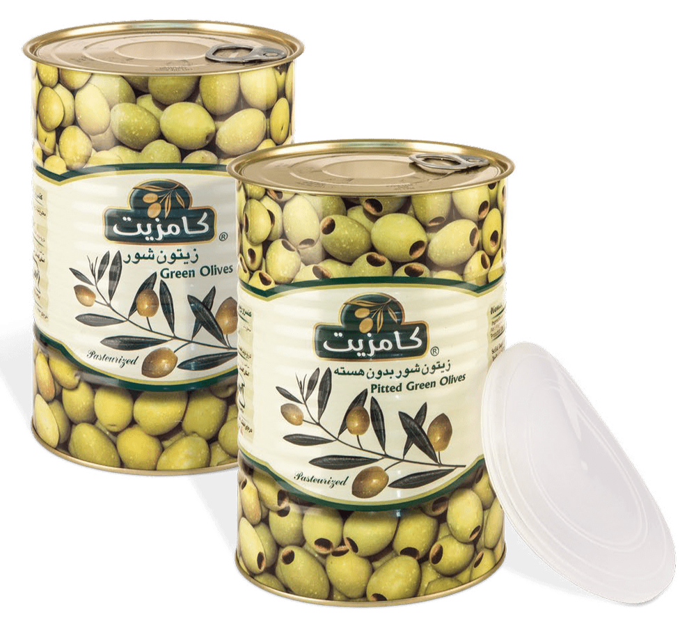 کنسرو زیتون شور بدون هسته سوپر ویژه ایرانی – قوطی 3000 گرمی